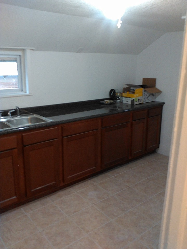 Installed new kitchen cabinet and sink